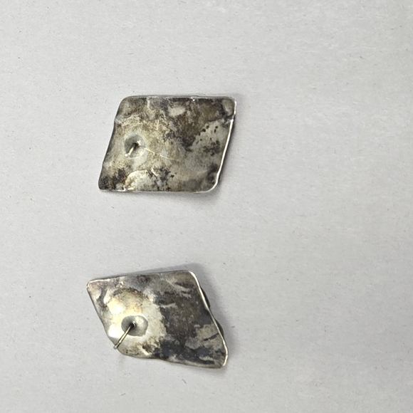 Cowgirl Western Silver Pierced Earrings With Moon Stone Ornate Structure Rodeo - Picture 6 of 10